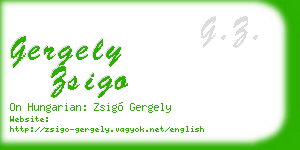 gergely zsigo business card
